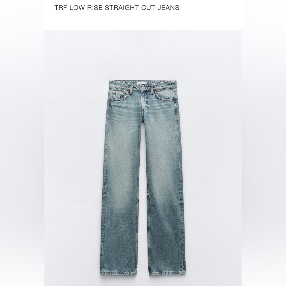 Zara TRF Low Rise Straight Cut Jean - Size 10
